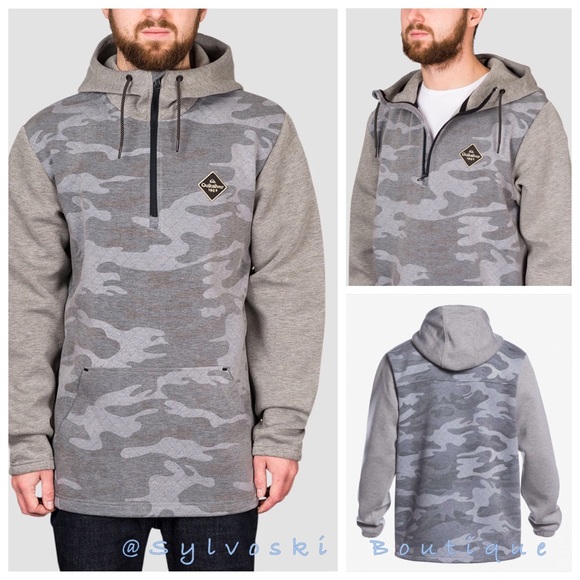 Quiksilver Other - 🔥 QUIKSILVER SHREDDER SNOW TECH PULLOVER HOOD TRUE BLACK GPS POINT NWT